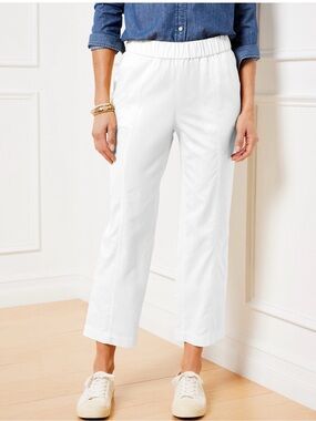 NWT Talbots Cotton/Linen Blend Crop Pant